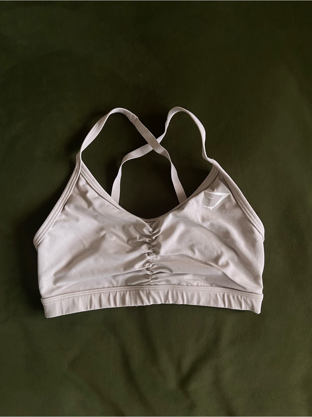 Gymshark Ruched Training Bra (White)